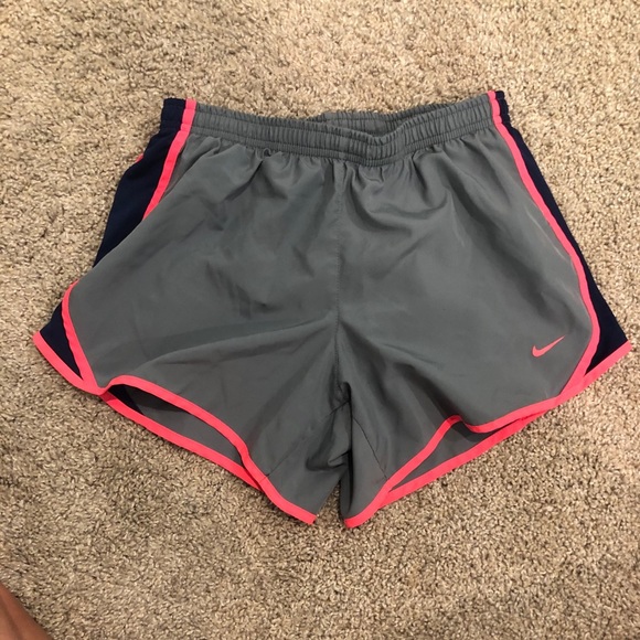 Grey/Pink/Navy Nike Athletic Shorts - Picture 1 of 3